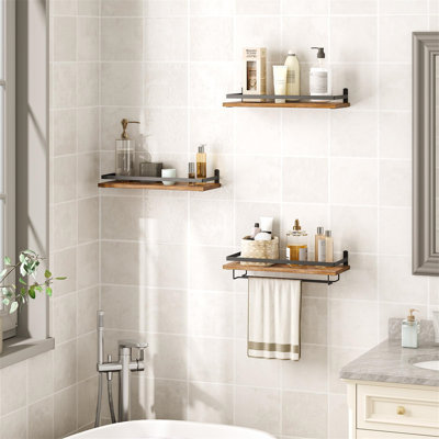 Brijesh Wall Mounted Wine Glass Rack Brown