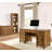  2-piece modern farmhouse office set - Rustic Oak