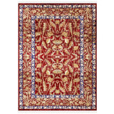 Wade Oriental Design Red Carpet Machine Made Cotton Material Area Rug_Red