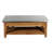 Crockett 48"W Industrial Rustic Solid Wood Frame Rectangular Coffee Table With Storage