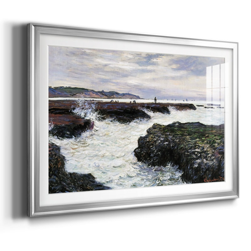 Les roches à Pourville, marée basse, 1882, H 15 po x l 21 po x P 1,5 po, Argent