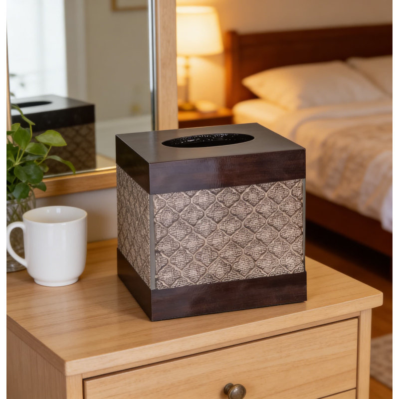Couvre-boîte à mouchoirs carré Dahlia