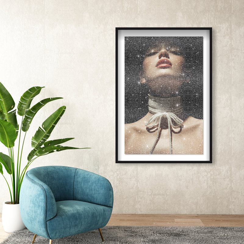 Pearl Constellation Print by Oliver Gal, 37.5"H x 25.5"W, Black Shadowbox