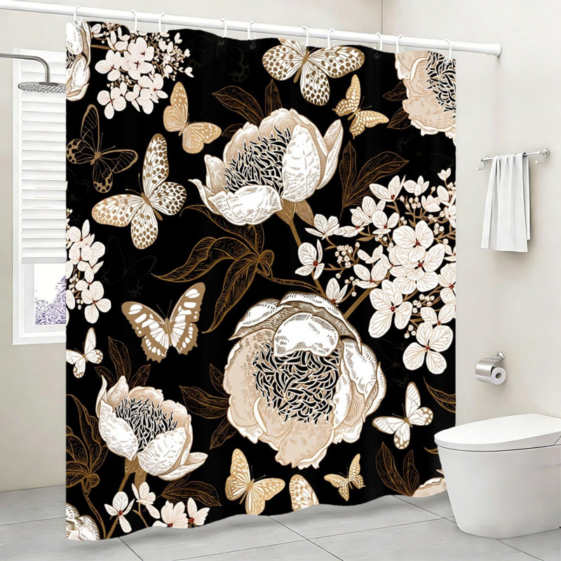 Rideau de douche Peony Butterfly