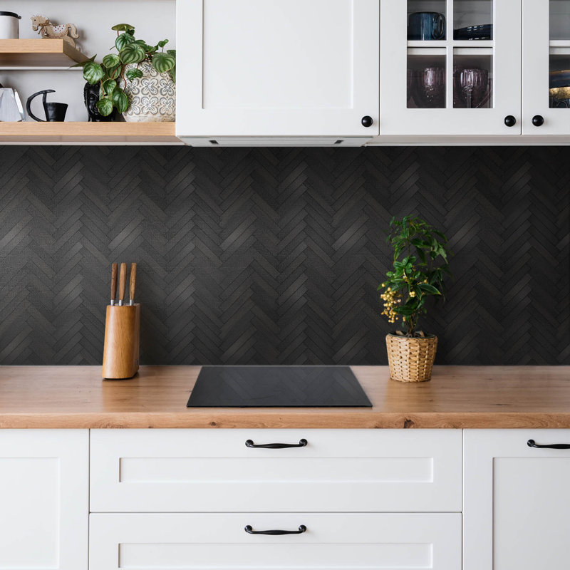 Self Adhesive Vinyl Splashback Wall Tiles Sticker Peel Stick set 9 pieces 30x30 cm Dark dance floor