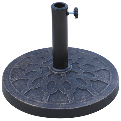 Porte-parasol de marché rond en résine de 18 po 26 lb Outsunny