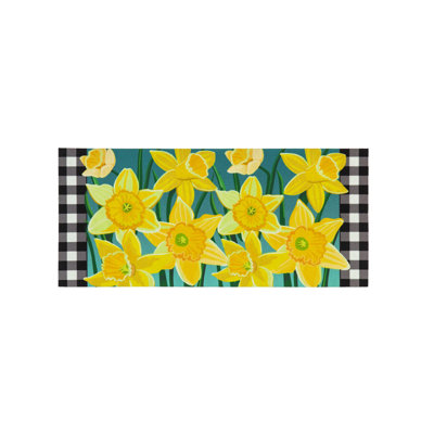 Tapis de porte d'extérieur antidérapant 22 "x 10" Garden Sassafras