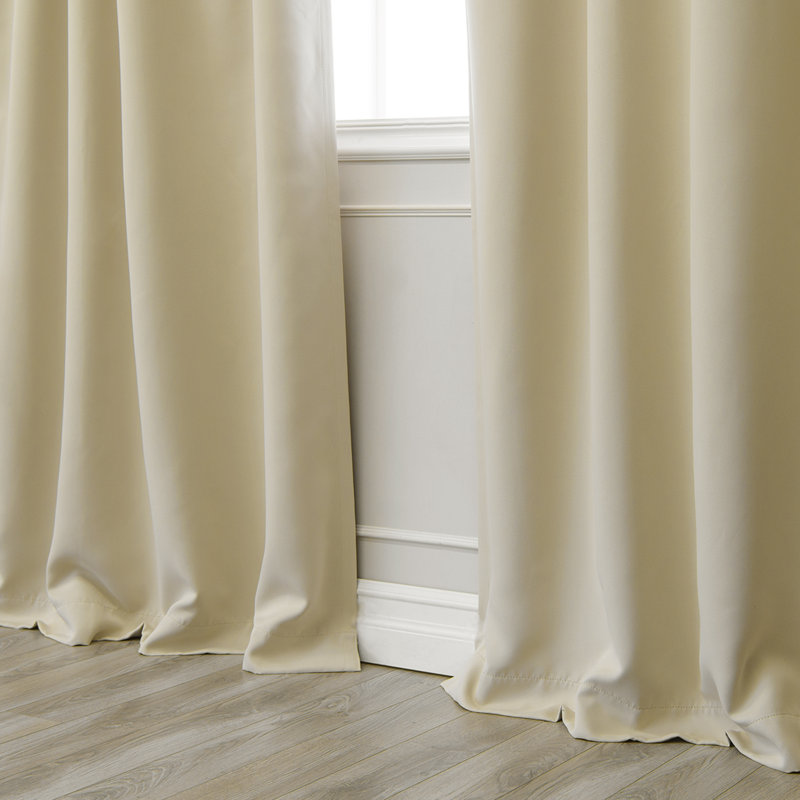 Bennett Blackout Curtain Pair, 52" W x 84" L, Beige