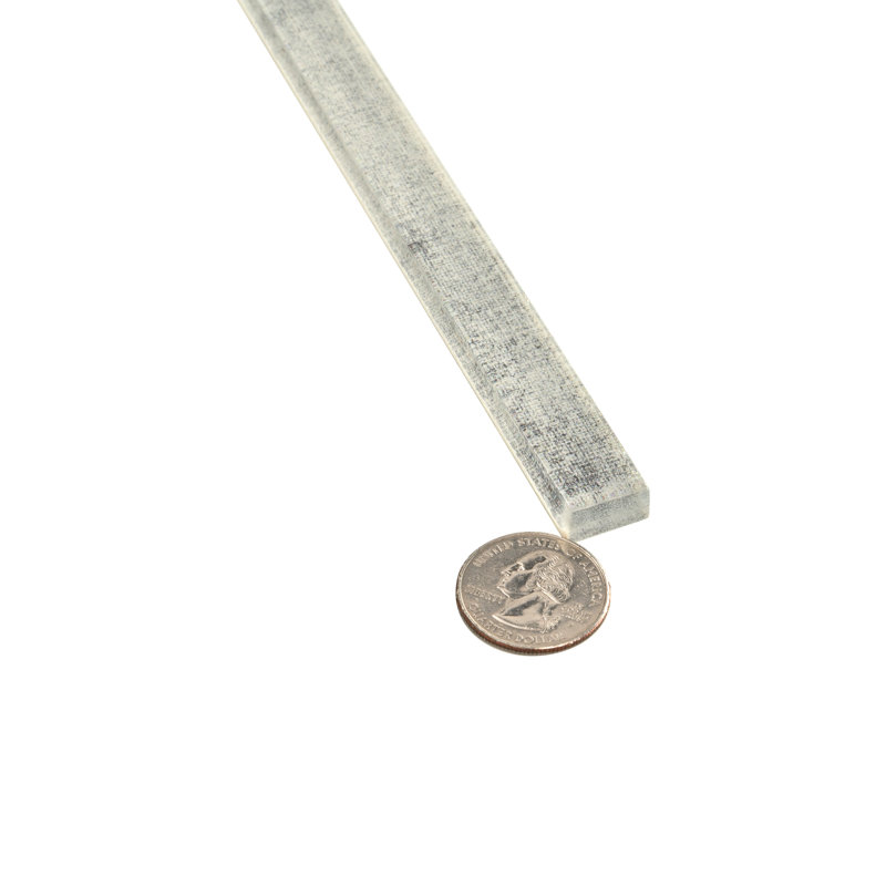 Montana 12" x 0.6" Glass Pencil Liner Tile Trim, Light Gray