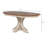 Alisha Round Solid Wood Extendable Art Deco Dining Table In Honey/ Cream