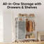 102cm Rolling Portable Wardrobe-1963084444