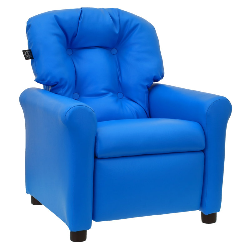 Fauteuil inclinable pour enfant, Similicuir bleu