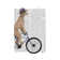 Poodle on Bicycle, Cream, Print BG by Fab Funky - Wrapped Canvas Art Prints