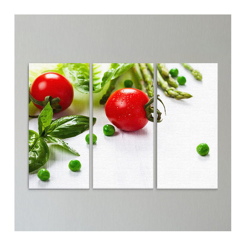 3 Piece Print on Canvas, Cotton blended fabric (350g/m²), 80cm L x 120cm W