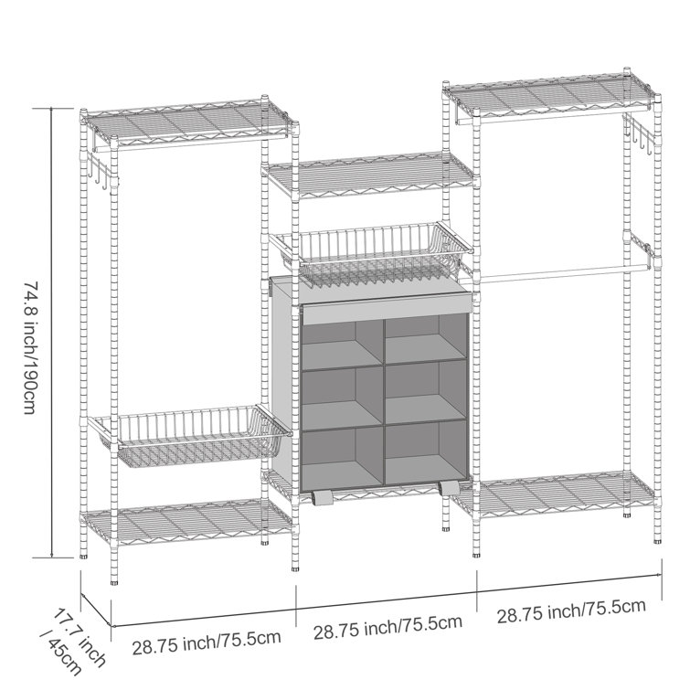 Rebrilliant Kaiyonna 78.74'' Closet System & Reviews