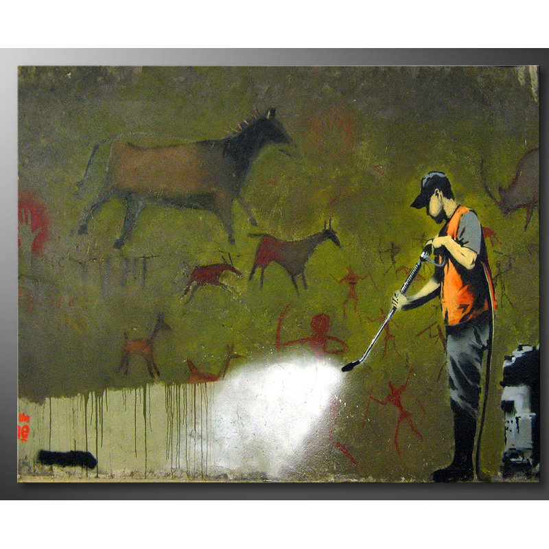 Banksy - Print on Canvas, 80cm L x 100cm W