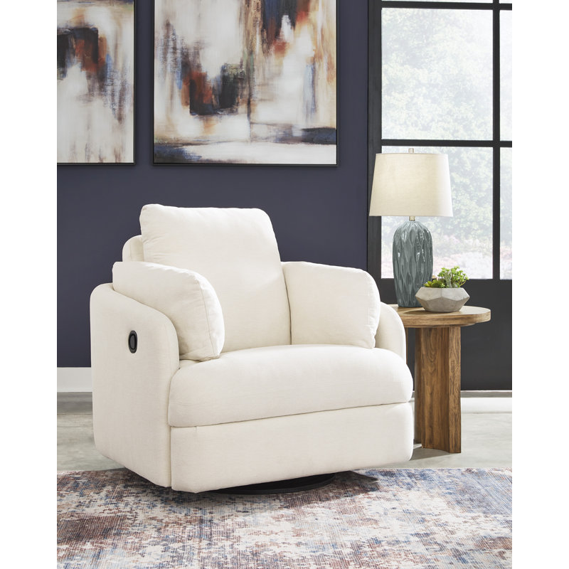 Fauteuil inclinable et pivotant samedi, Blanc
