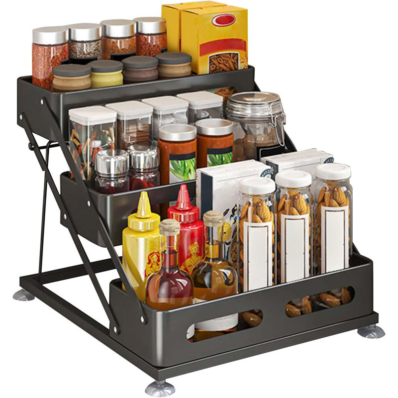 Freestanding Spice Rack with Adjustable Racks