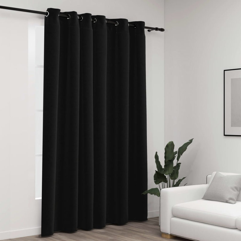 Cezaria Blackout Curtain Single Panel, Anthracite