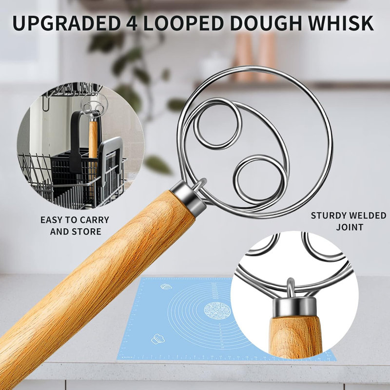 Stainless Steel Danish Dough Whisk