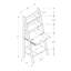 Bureau d'ordinateur portable 61 "h pour bureau à domicile, stratifié brun, avec tablettes de rangement compactes, bureau moderne, h 61", options