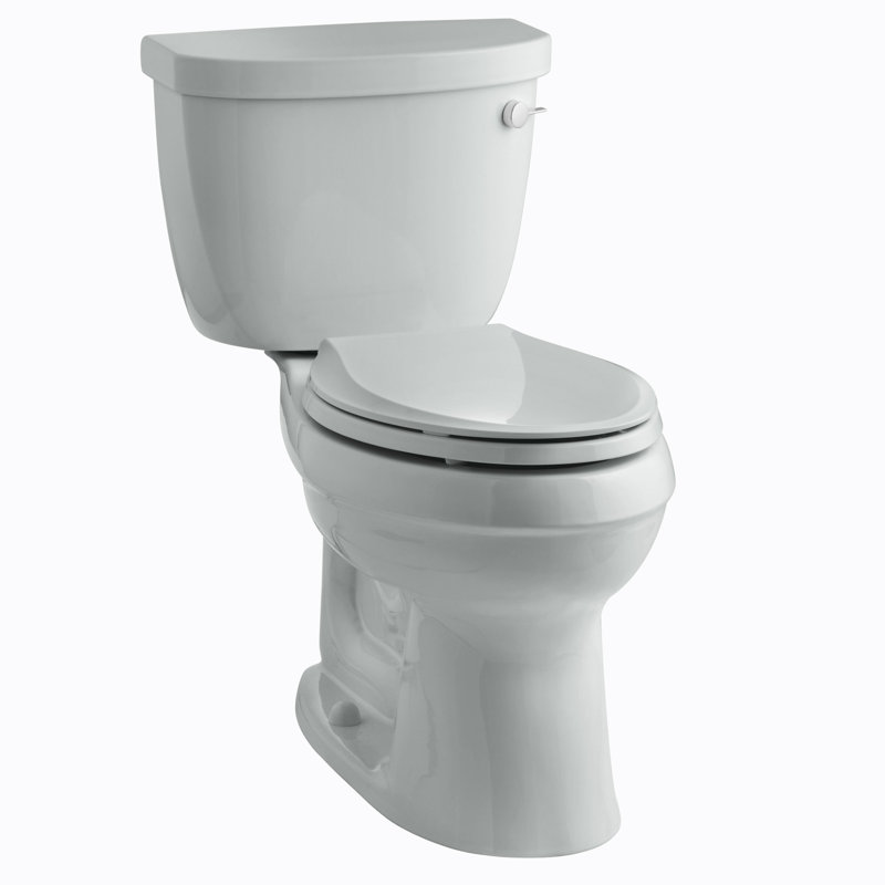 Cimarron Comfort Height Two-Piece Elongated 1.6 GPF Toilet with Aquapiston Flush Technology, Left-Hand Trip Lever and Tank Locks