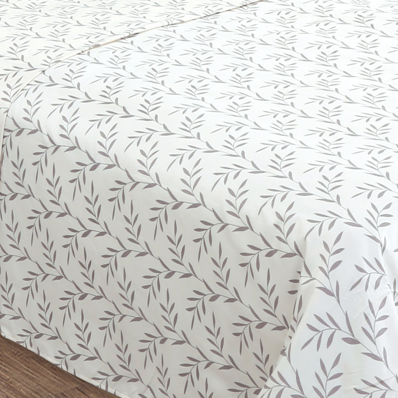 Ensemble de draps en microfibre Hijiri, Double, Taupe, Rallonge