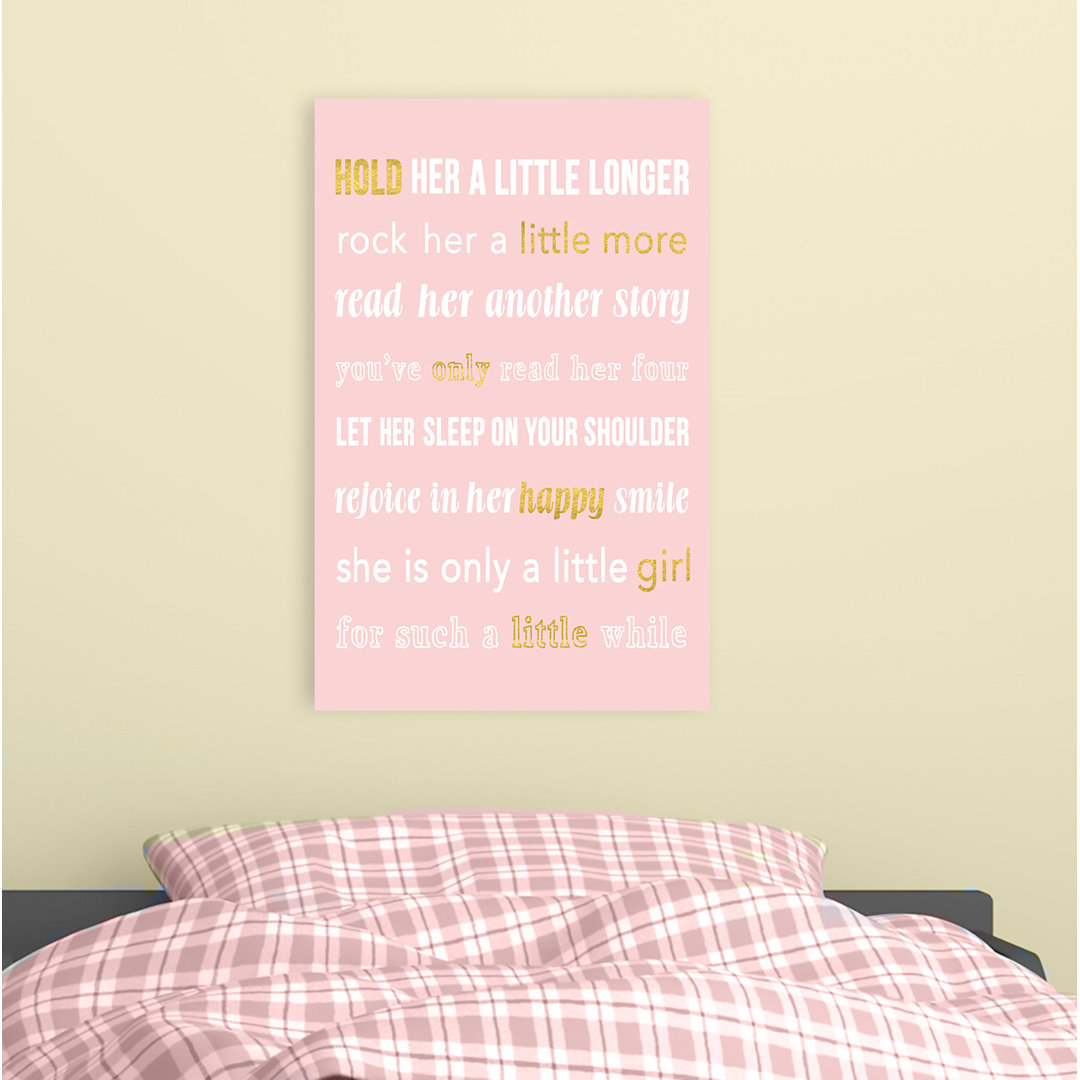 Hold Her a Little Longer Pink Wall Plaque Stupell Industries