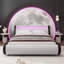 LED Platform Bed Frame With Adjustable Headboard with Wooden Slats, no Box Spring Needed-1089561293-1089561295
