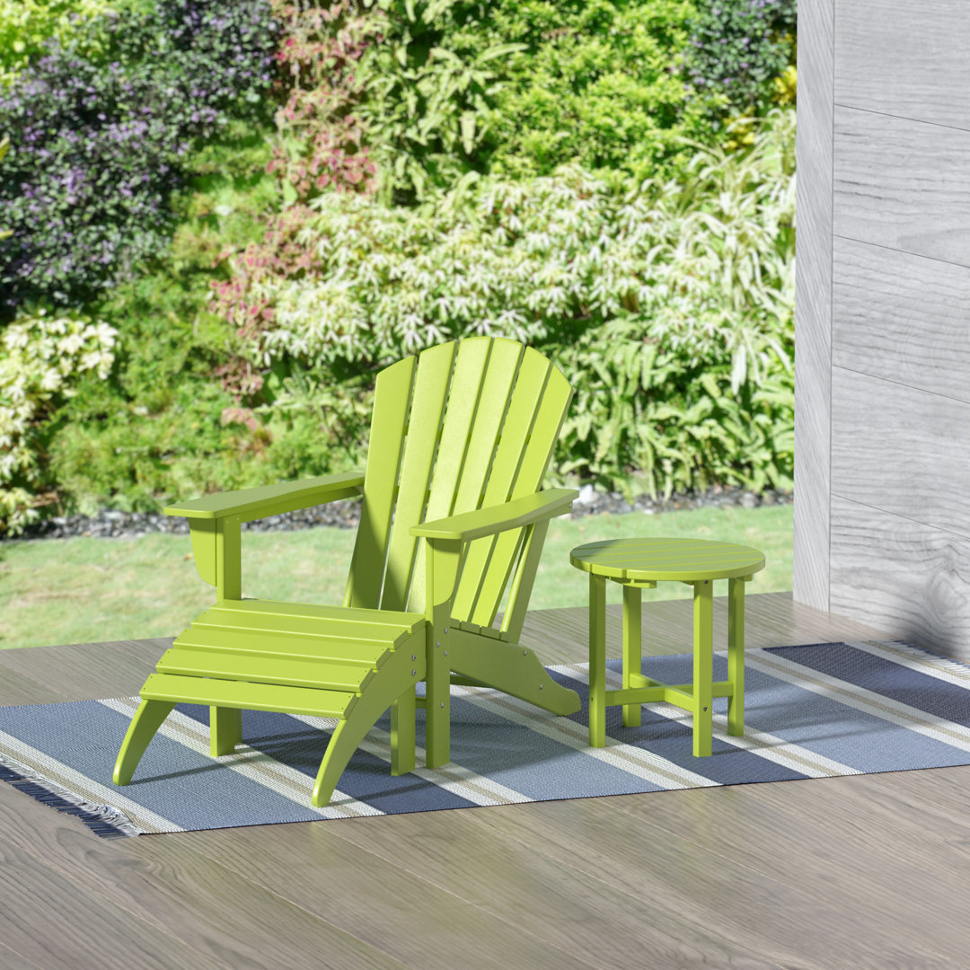 Shaunna Foldable Outdoor Adirondack Chair Beachcrest Home™ 