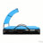 Outdoor Steel Frame Sun Lounger with Adjustable Backrest,Patio Double Sunbed with Hidden Side Table and Arched Armrests,Suitable for Patio Pool Deck,Garden,Backyard-129104378