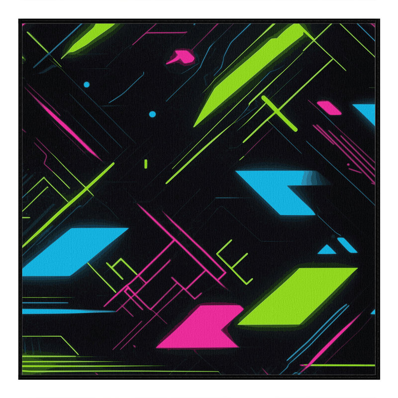 Pixel Rift Rug, Square 5'