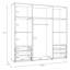 Colorful Wardrobe with 4 Doors and 6 Drawers, Plenty of Storage Space, Engineered Wood, 205.9cm W x 200cm H x 53cm D.