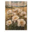 Pivoines le long de la campagne I - Décoration murale en bois de pivoines - sur bois de pin naturel-198065998