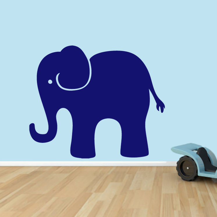 Adhésif décoratif éléphant, Bleu marine
