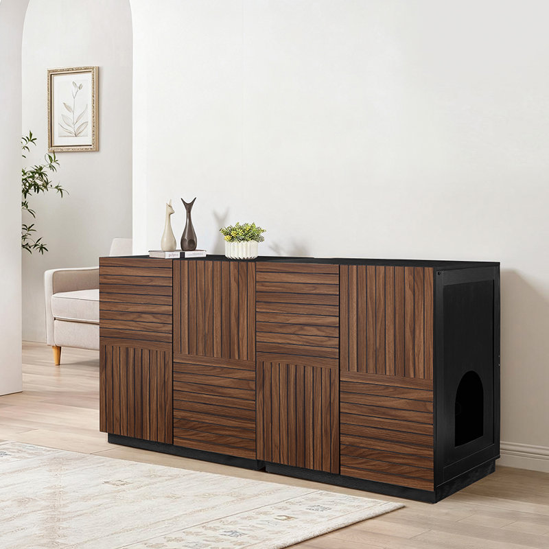 Tall Cat Litter Box Enclosure Furniture Style
