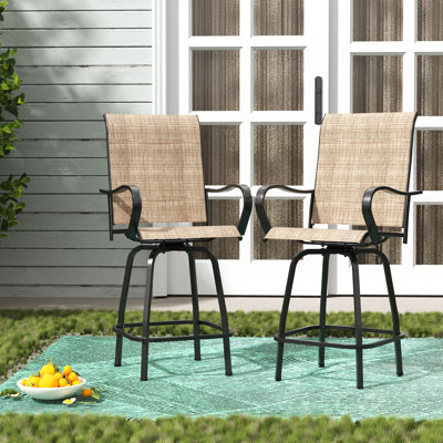 Tabouret de bar d'extérieur en métal 27,5 po Dominus