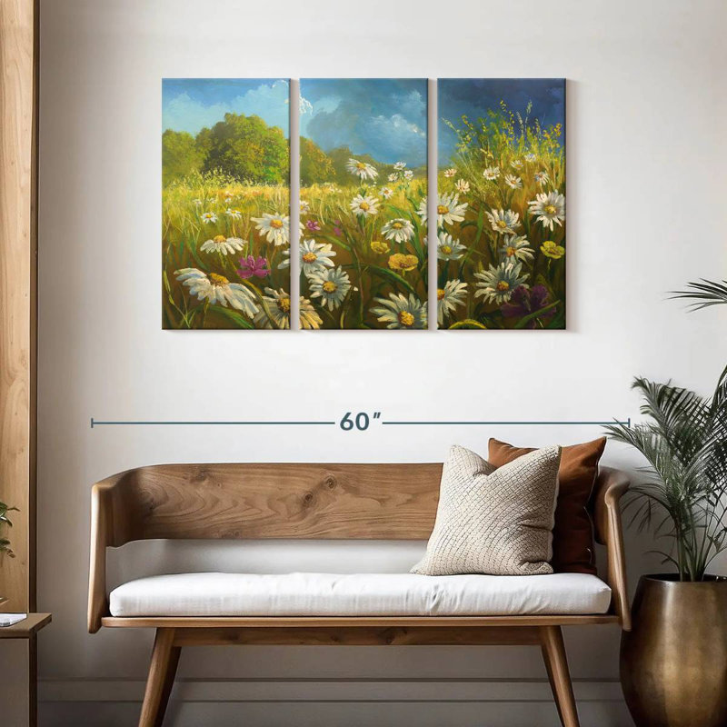 Champ de fleurs d'Alvord en été, H 28 po x l 45 po