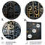 «Blue and Gold Maya Tile Impressions II», art mural en métal abstrait-1811553340