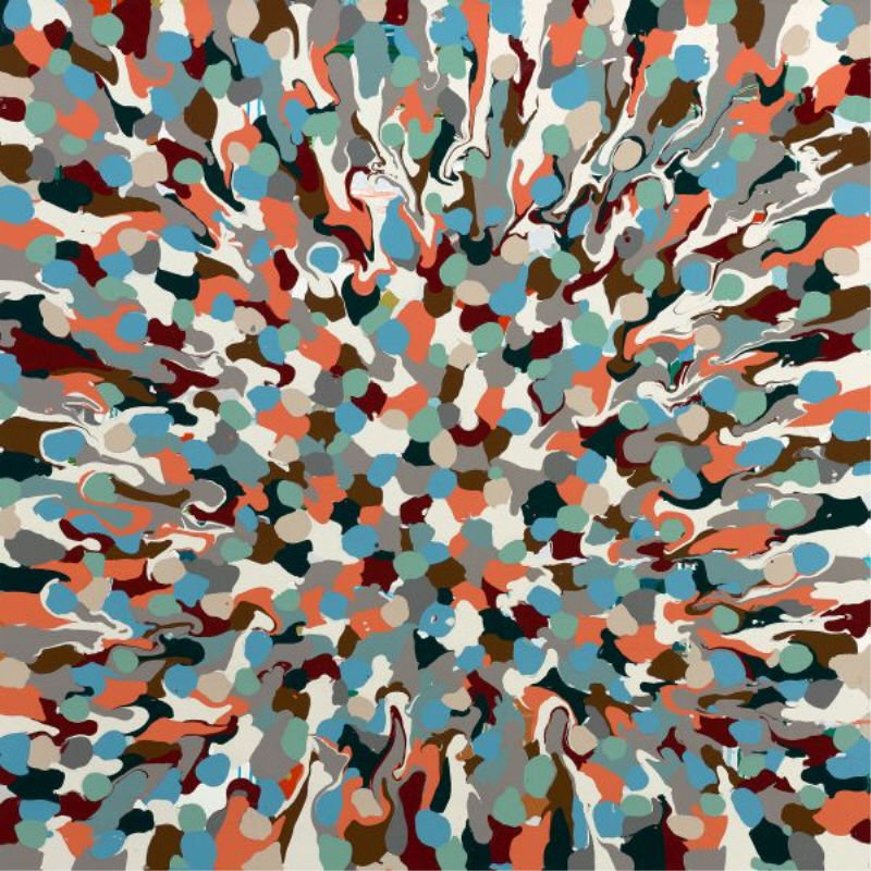 Colorful Swirl Print by Samuel Kane, 24" H x 24" W x  1.5" D, Plexi