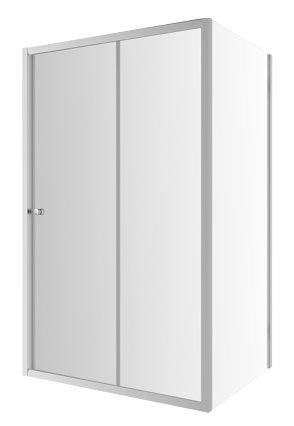 Bridgeway 1100mm W x 1850mm H Single Added Semi-Frameless Shower Door with Clear Glass