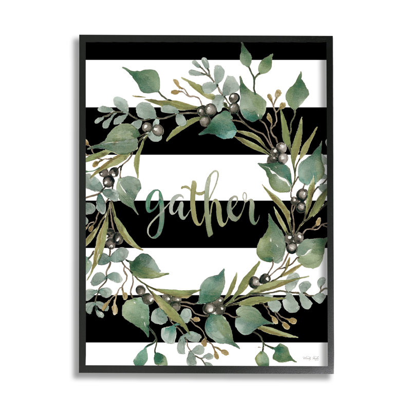 Rassemblez le motif de rayures de calligraphie, Giclée encadrée noir minuit, H 30 po x l 24 po x P 1,5 po