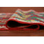 Tapis de couloir oriental géométrique en laine Kilim 3 x 13