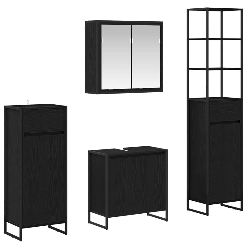 Vanity & Mirror Set, Black