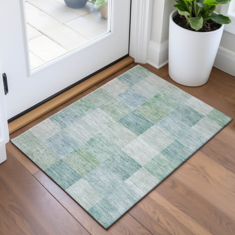 Premium Machine Washable Alijah AMF1255 Geometric Rug, Rectangle 1'8" x 2'6"