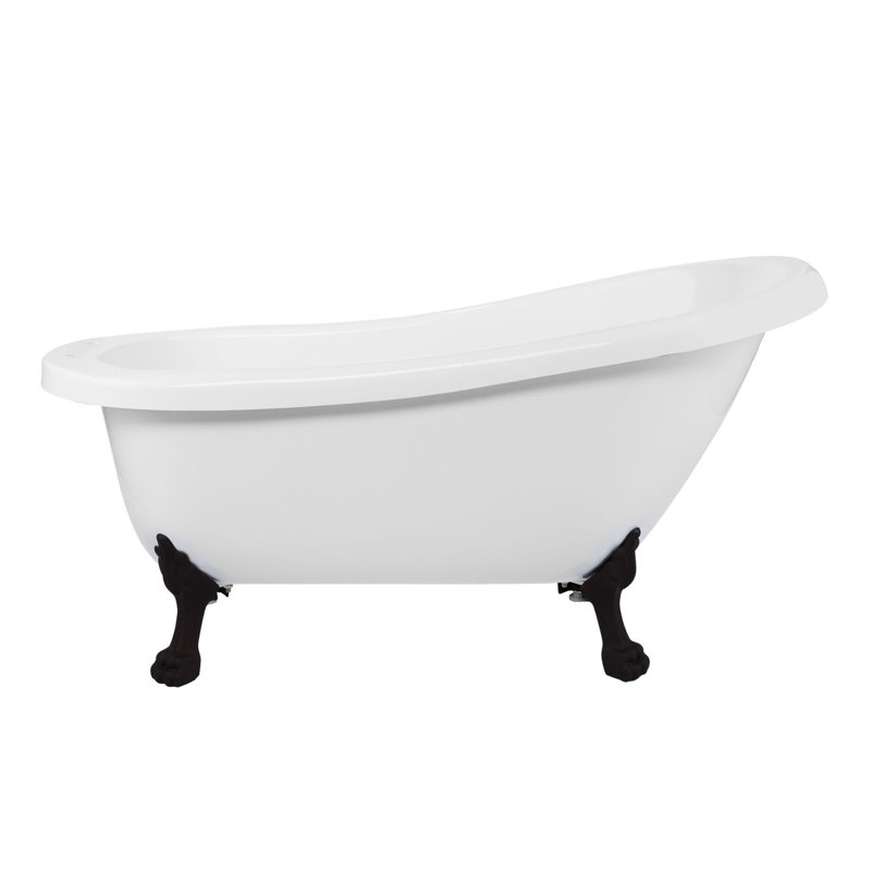 Baignoire de trempage en acrylique Caloney 67 po x 28 po Charleston, Bronze huilé