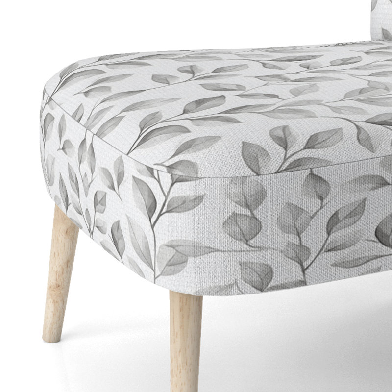 Chaise rembourrée Floral, Chaise d'appoint sans accoudoirs