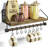 Floating Shelves Wall Mounted With Towel Bar And Hooks - Rustic Wood Shelf For Kitchen, Bathroom, Bedroom - Multi-Purpose Storage And Decor-299570706