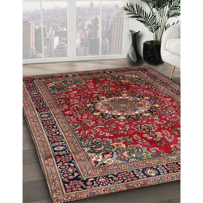 Tapis oriental multicolore tissé à la machine Oriental