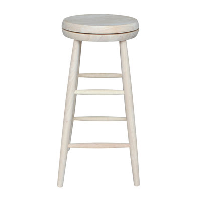  Tabouret pivotant en bois massif Bailey-Mai